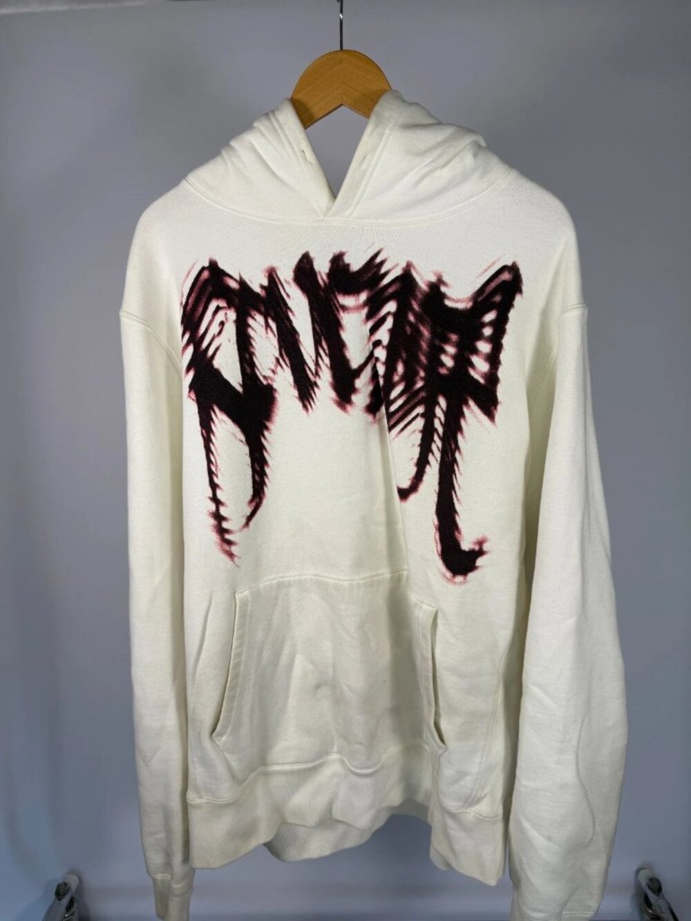 Revenge Mens Window Hoodie Pullover Sweatshirt White Size XXL